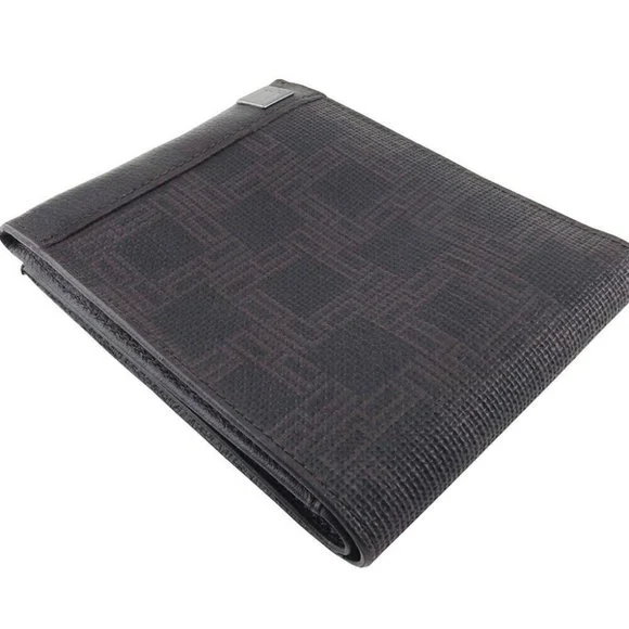 DUNHILL Bi -fold Wallet D8 PVC x Leather Authentic USED DUNHILL Bi -fold Wallet D8 PVC x Leather Authentic USED